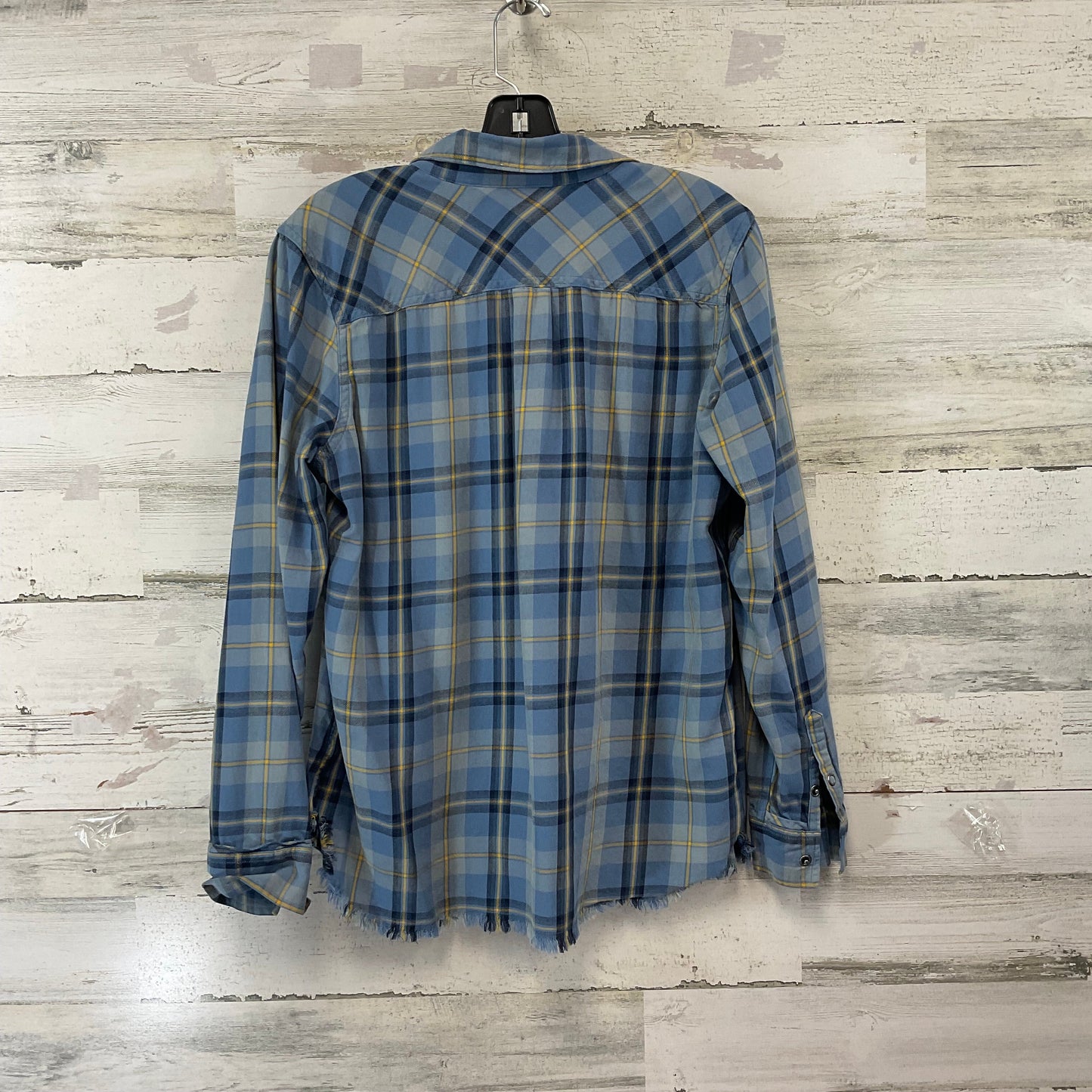 Blouse Long Sleeve By Eddie Bauer In Blue, Size: M