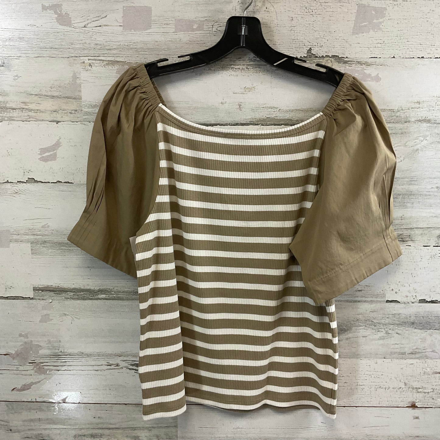 Top Short Sleeve By J. Crew In Brown, Size: Xl