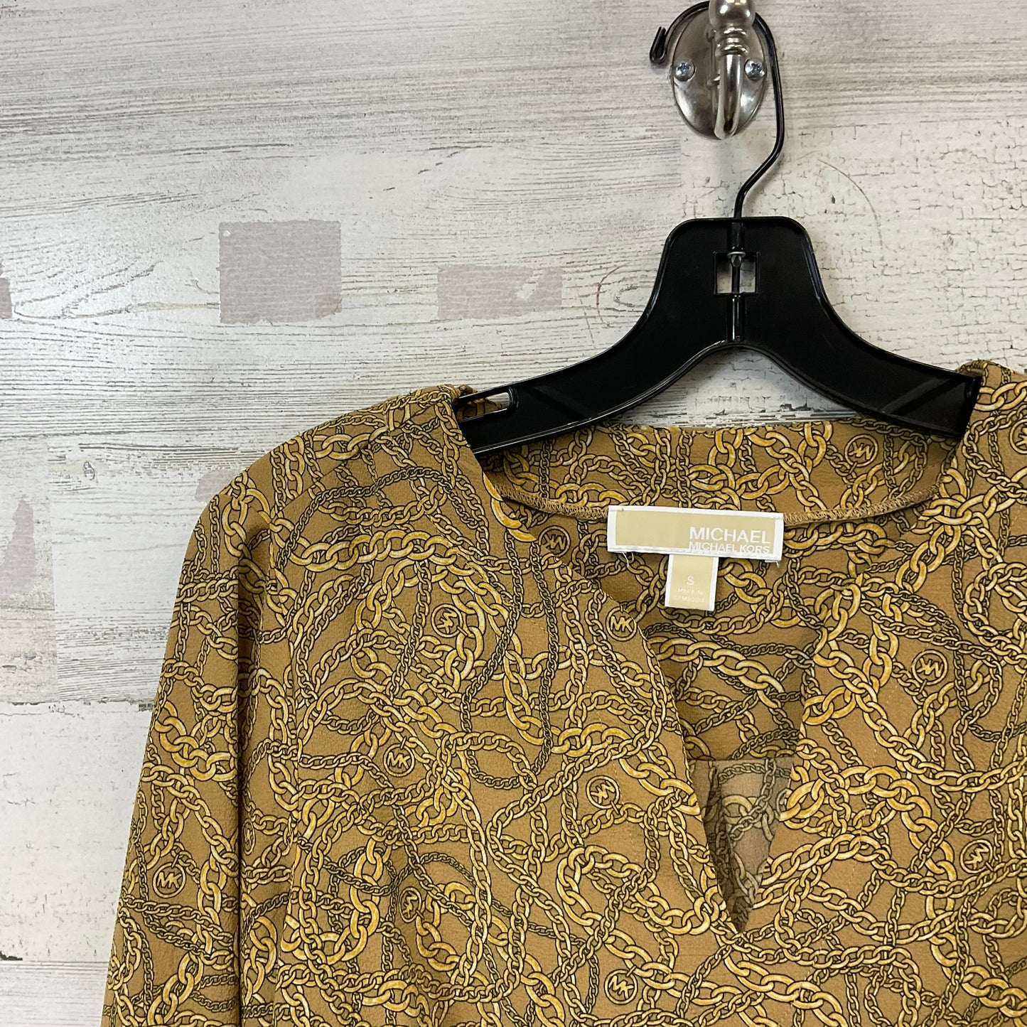 Top 3/4 Sleeve By Michael By Michael Kors In Gold