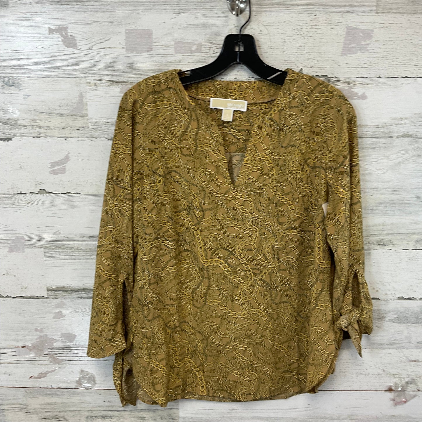 Top 3/4 Sleeve By Michael By Michael Kors In Gold