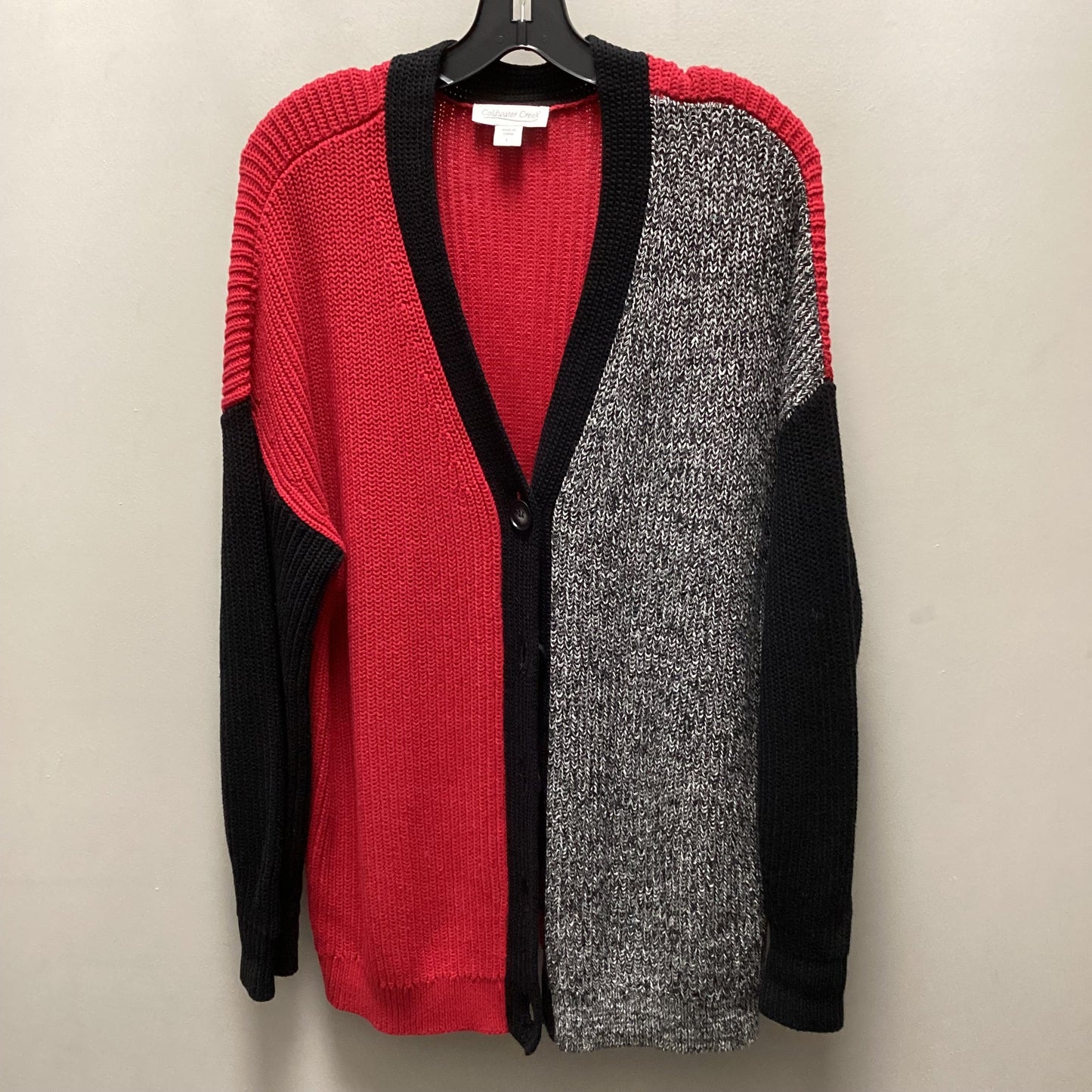 Sweater Cardigan By Coldwater Creek In Red, Size: L