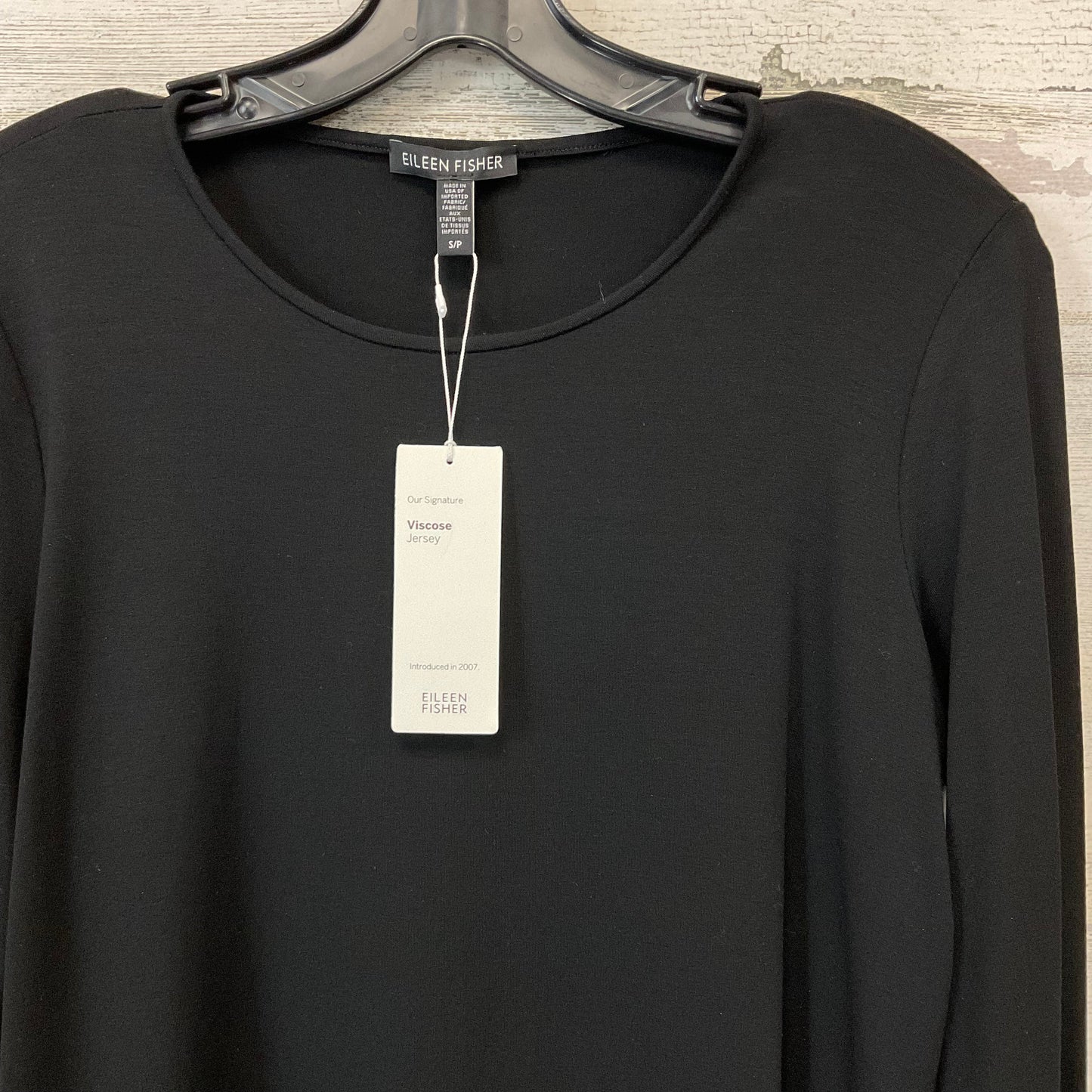 Top Long Sleeve By Eileen Fisher In Black, Size: S