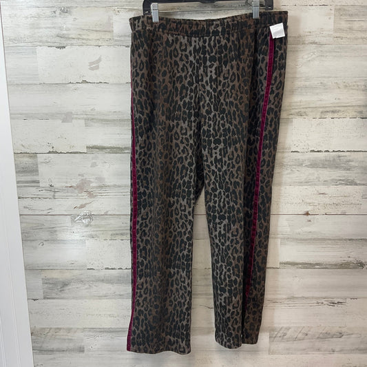 Pants Lounge By Johnny Was In Animal Print, Size: Xl