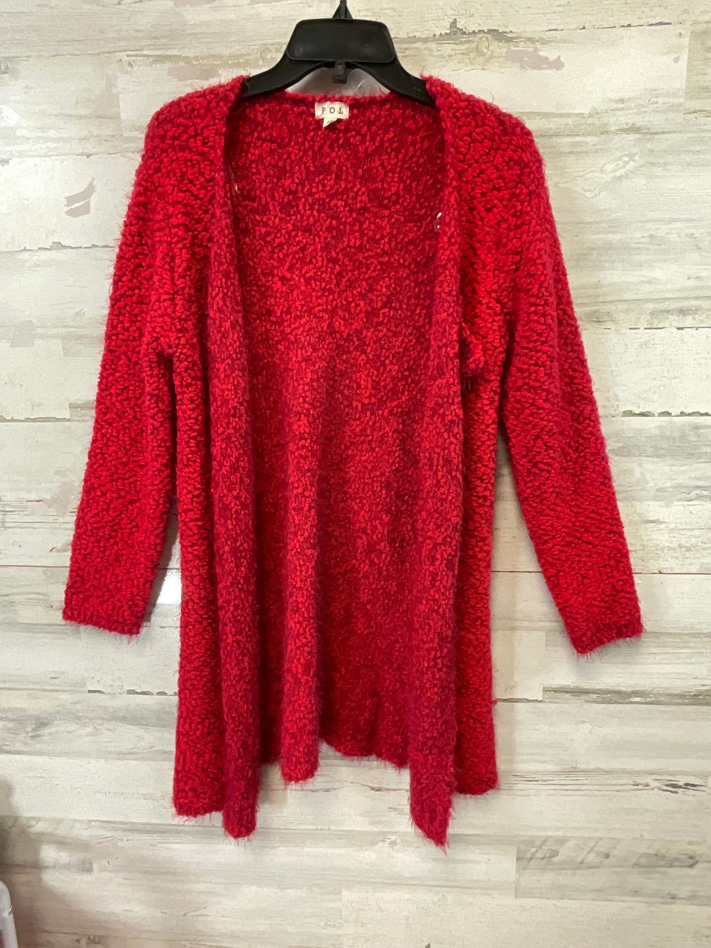 Sweater Cardigan By Pol In Red, Size: S