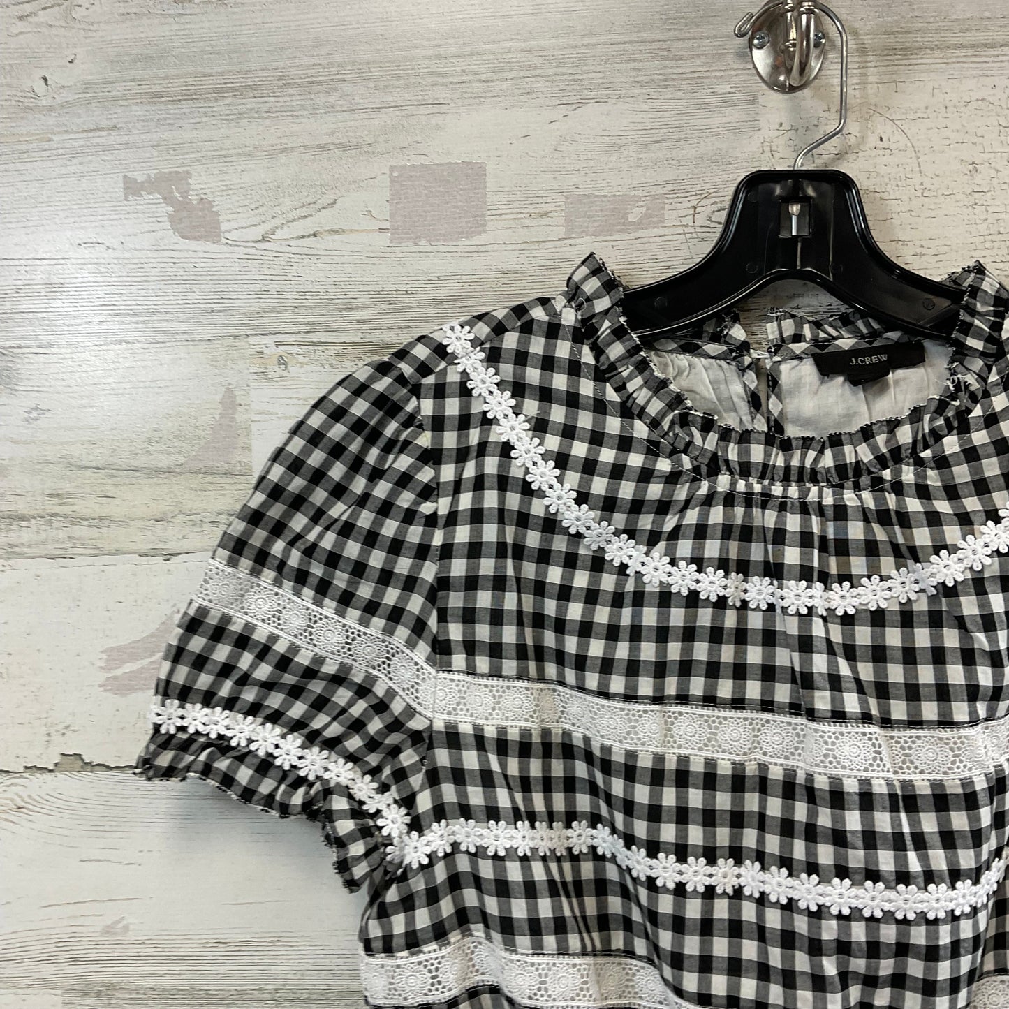 Top Short Sleeve By J. Crew In Black & White, Size: Xs