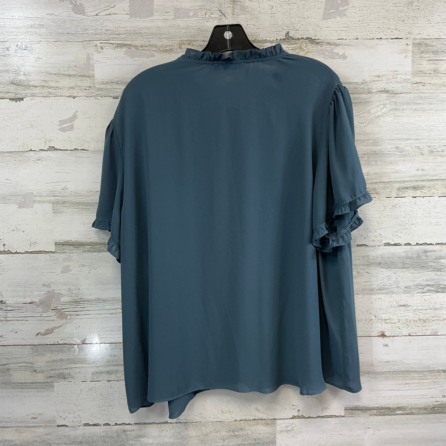 Blouse Short Sleeve By T Tahari In Blue, Size: 3x