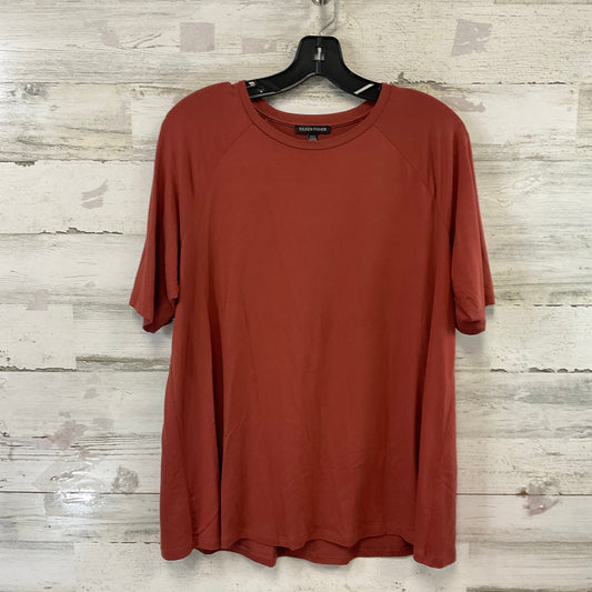 Top Short Sleeve By Eileen Fisher In Orange, Size: S