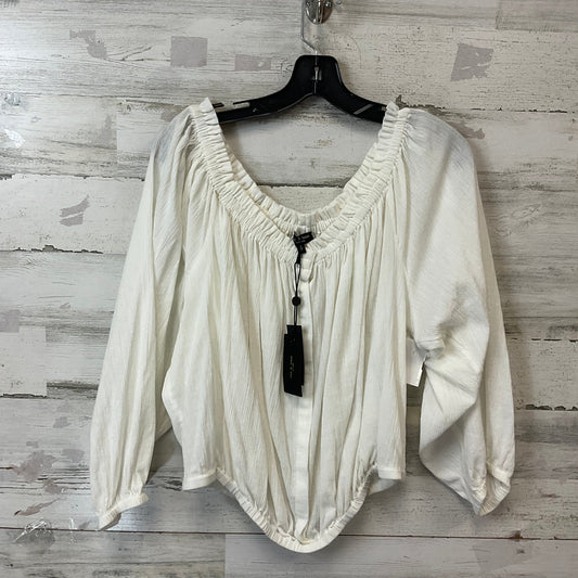 Blouse Long Sleeve By Rag And Bone In White, Size: S