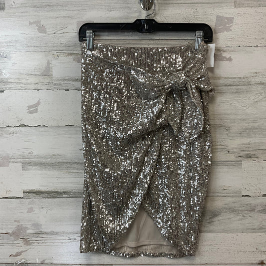 Skirt Midi By Express In Silver, Size: Xs