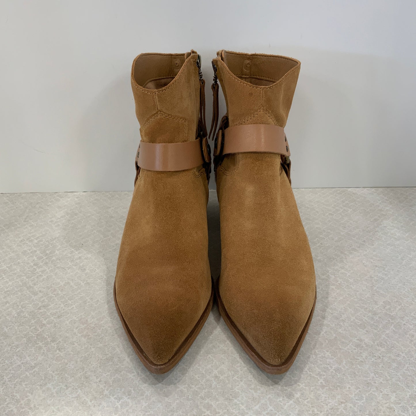 Boots Ankle Heels By Sam Edelman In Brown, Size: 8.5