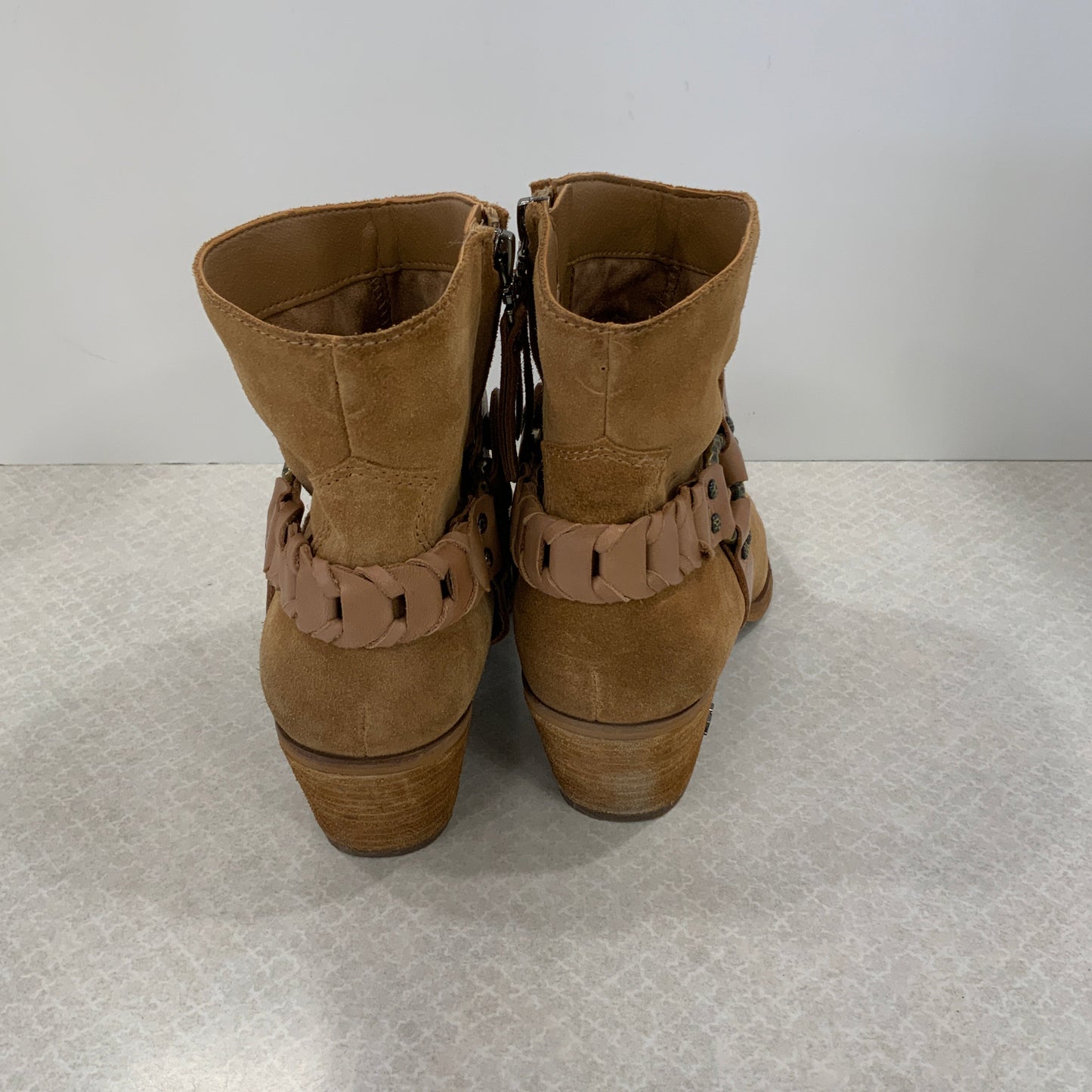 Boots Ankle Heels By Sam Edelman In Brown, Size: 8.5