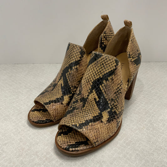 Shoes Heels Block By Lucky Brand In Animal Print, Size: 5.5