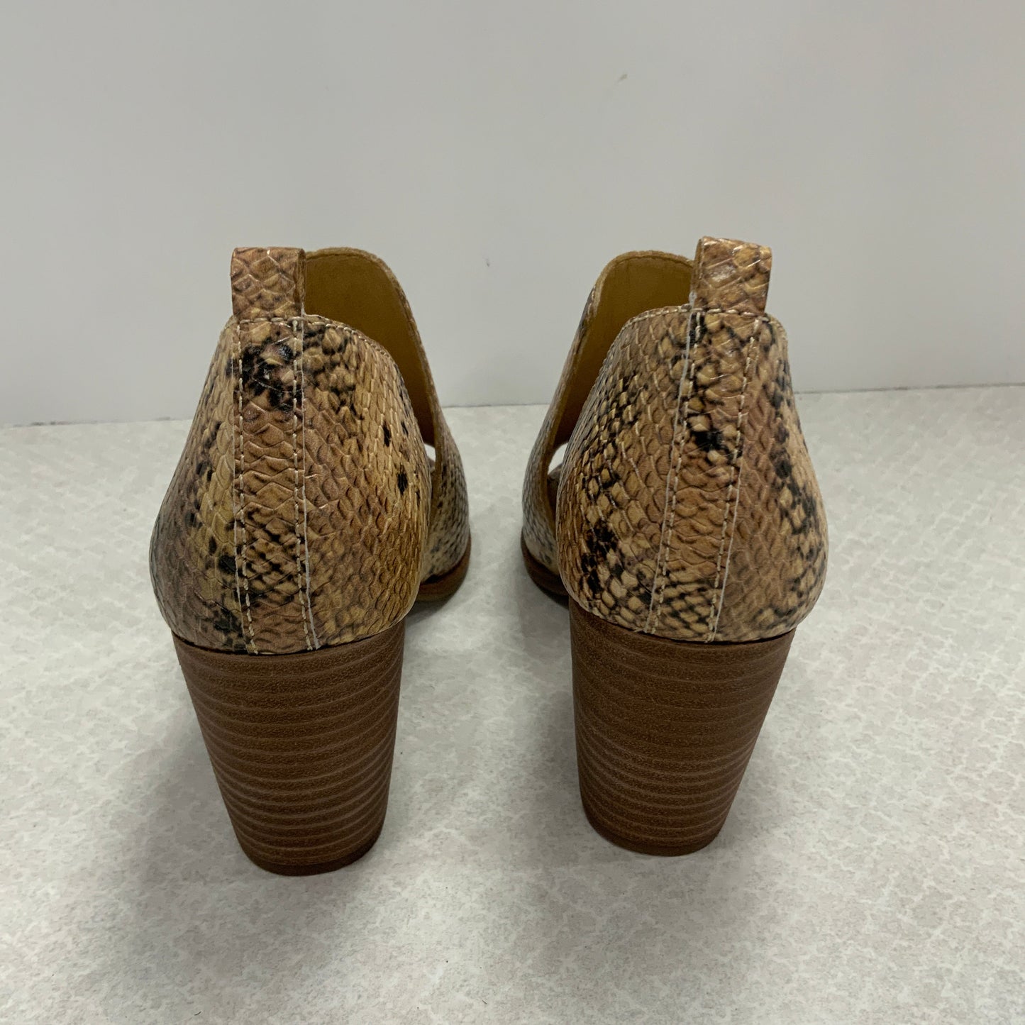 Shoes Heels Block By Lucky Brand In Animal Print, Size: 5.5