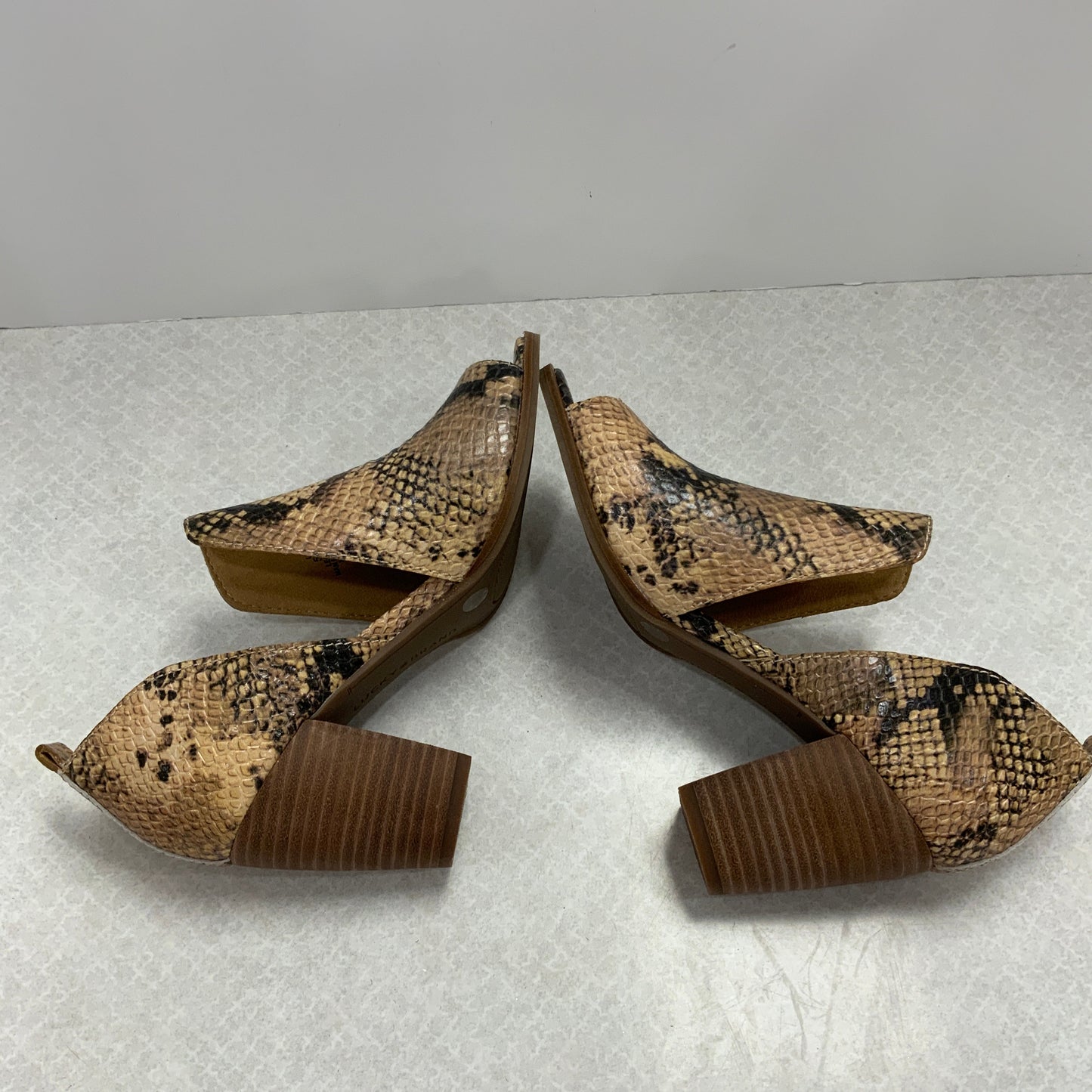 Shoes Heels Block By Lucky Brand In Animal Print, Size: 5.5