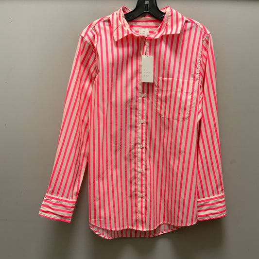 Blouse Long Sleeve By A New Day In Pink, Size: M