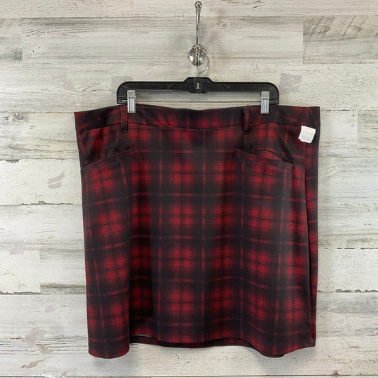 Skirt Mini & Short By Maurices In Black & Red, Size: 2x