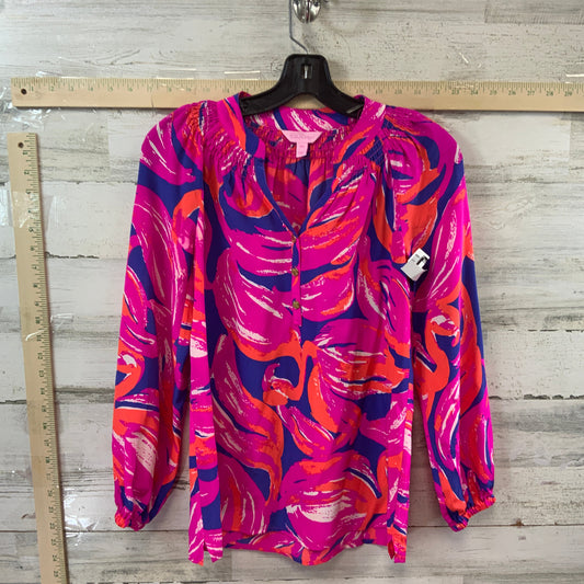 Pink Top Long Sleeve Lilly Pulitzer, Size Xxs