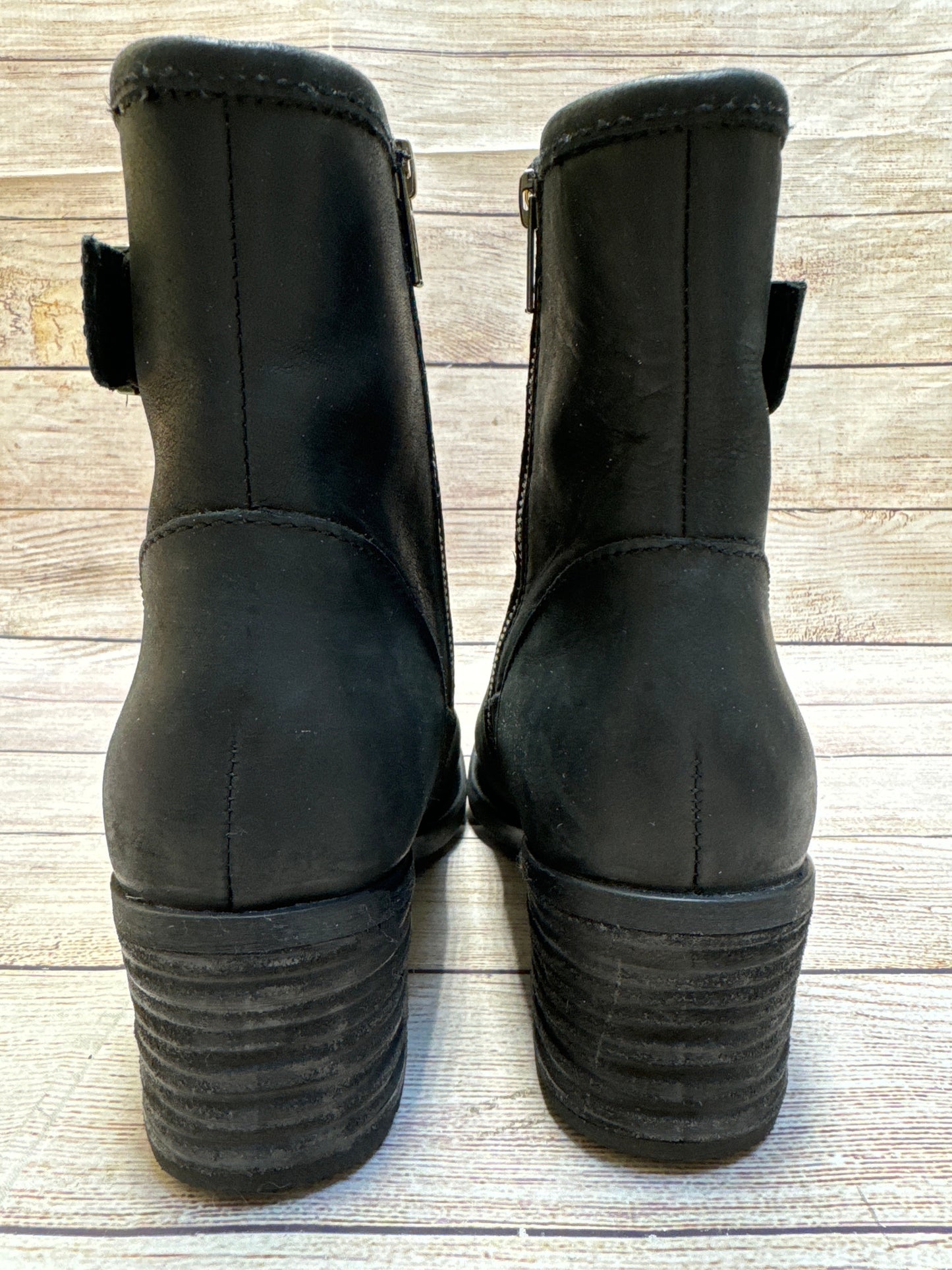 Boots Mid-calf Heels By Born In Black, Size: 9.5