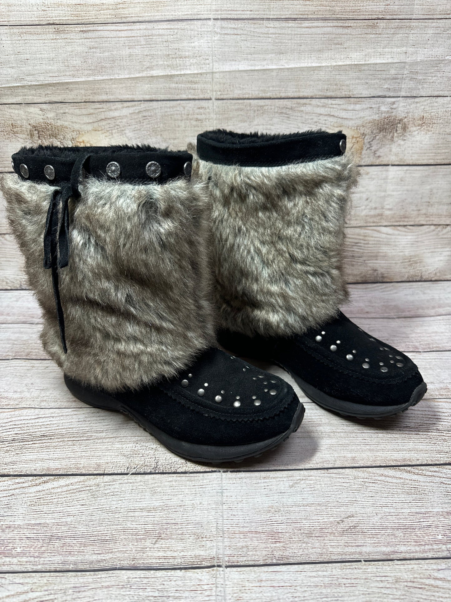 Boots Snow By Bass In Black, Size: 9.5