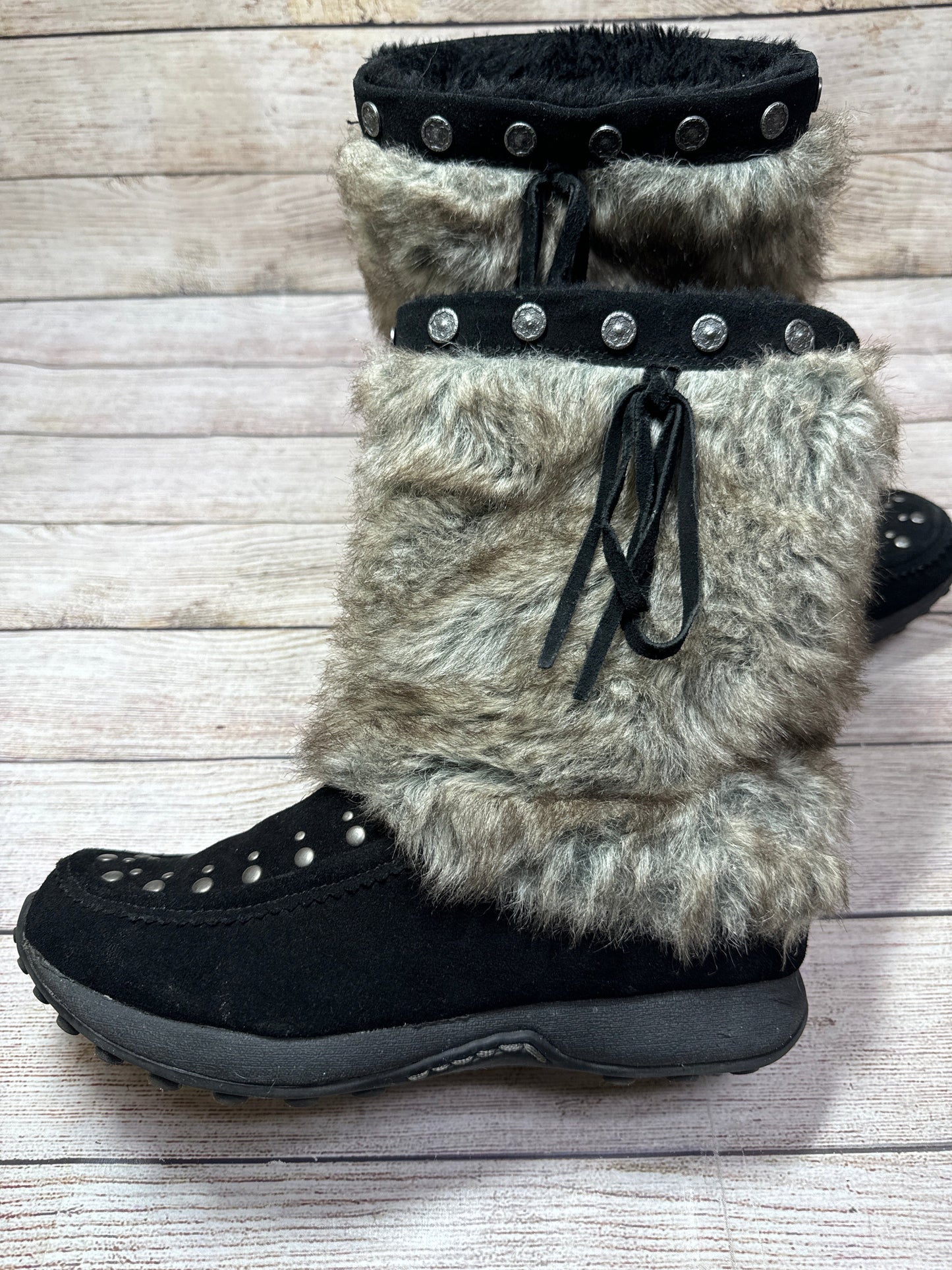 Boots Snow By Bass In Black, Size: 9.5