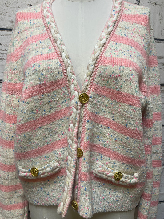 Sweater Cardigan By J. Crew In Pink, Size: L