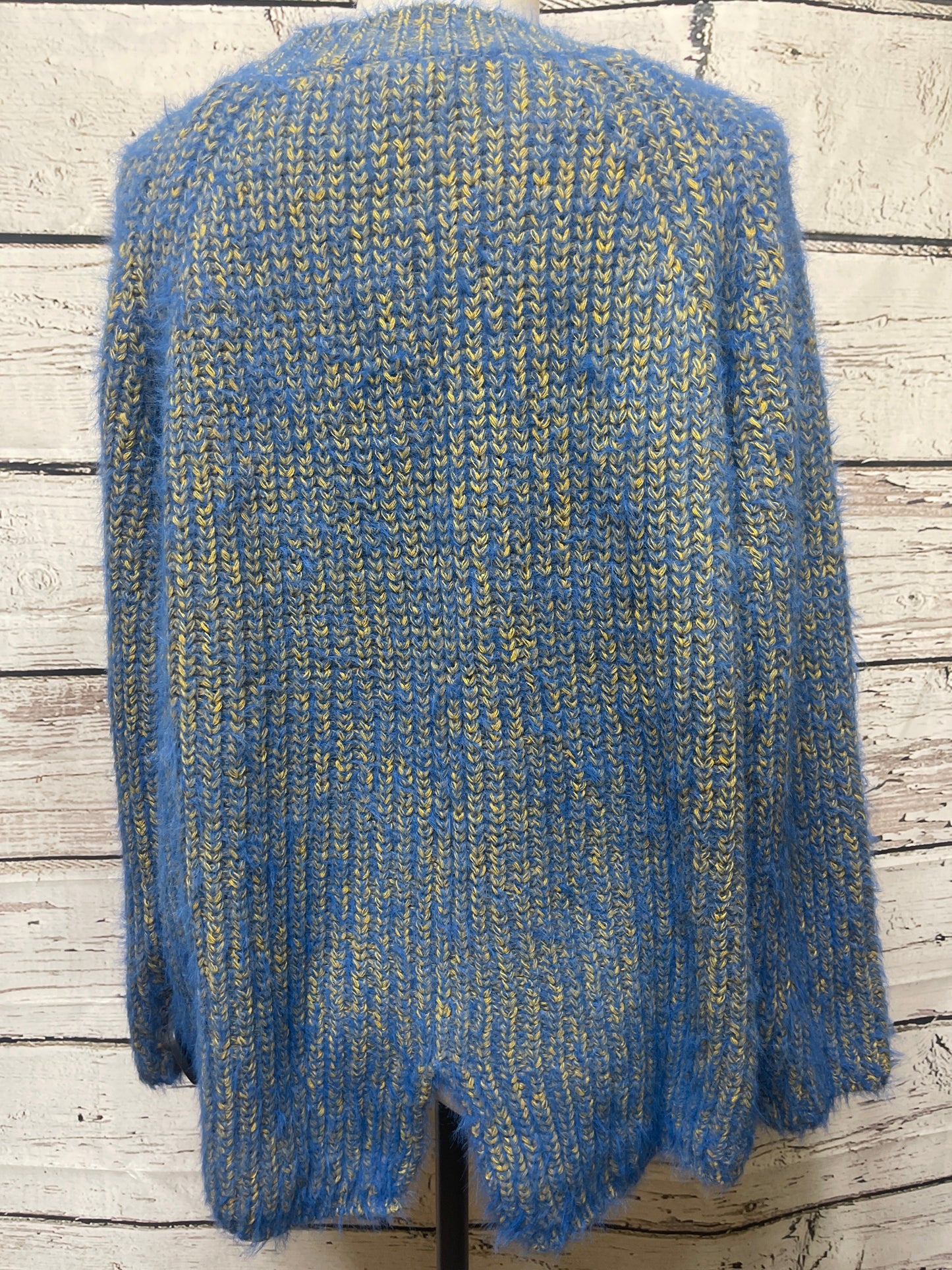 Sweater By Papillion In Blue & Gold, Size: L