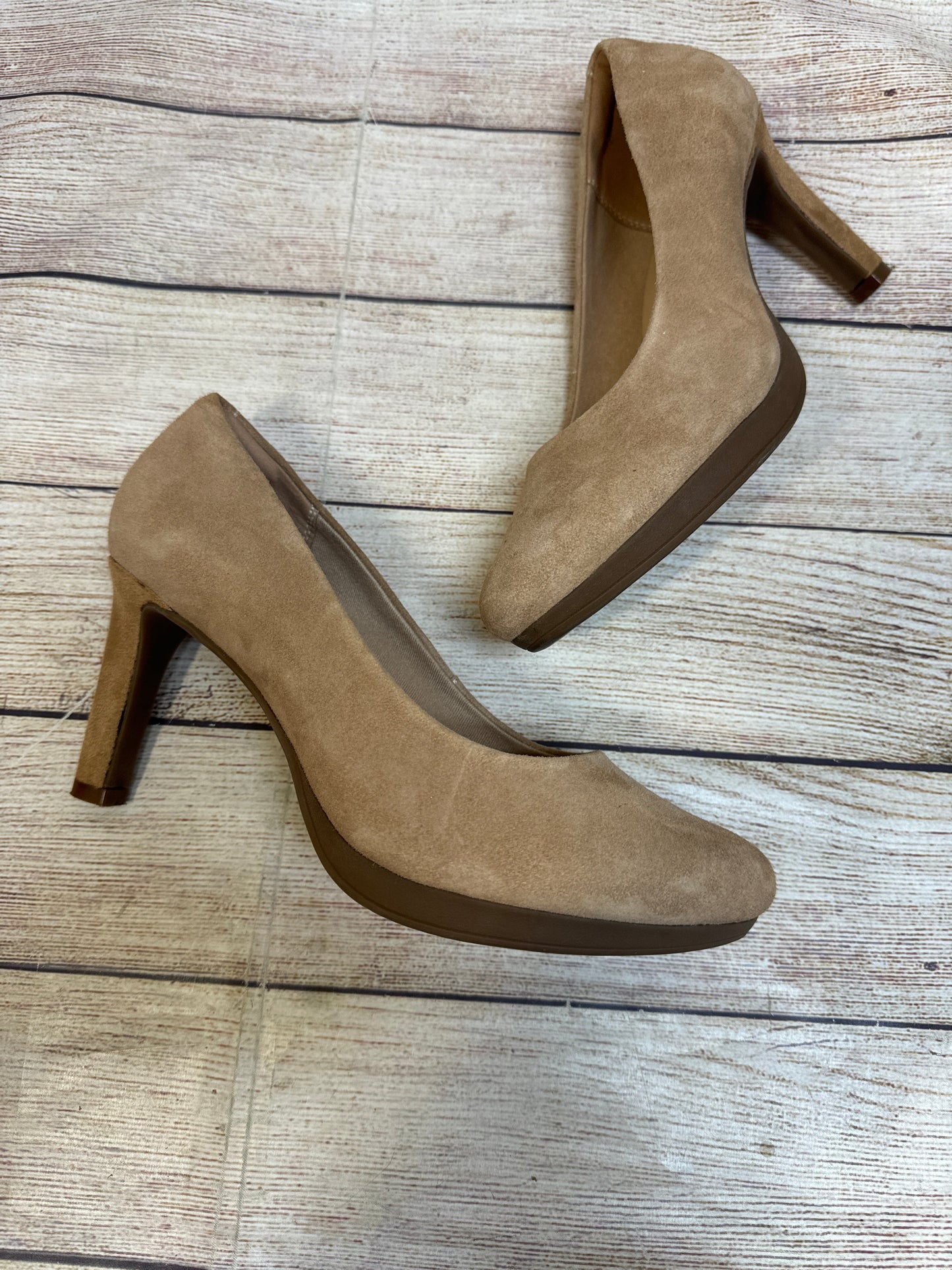 Shoes Heels Stiletto By Clarks In Beige, Size: 7.5