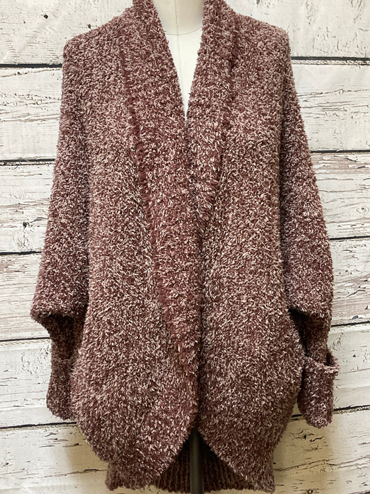 Sweater Cardigan By Barefoot Dreams In Maroon, Size: M