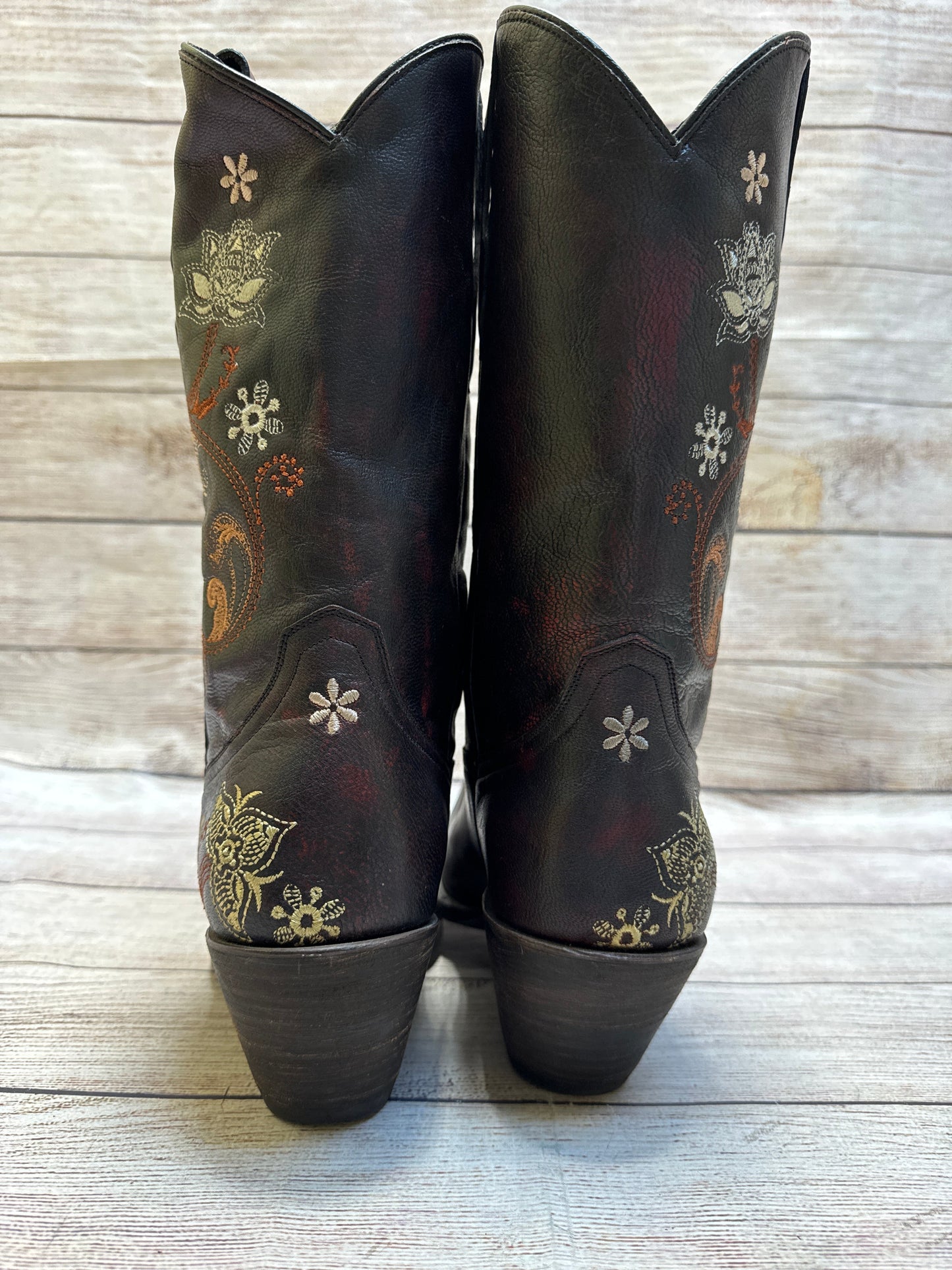 Boots Western By Lucchese In Floral Print, Size: 9