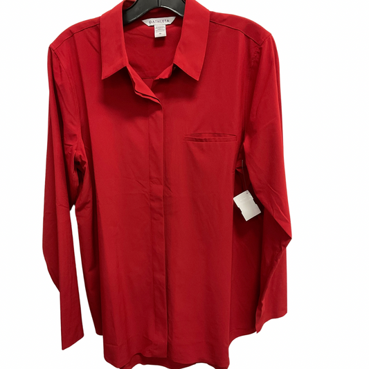 Top Long Sleeve By Athleta In Red, Size: M