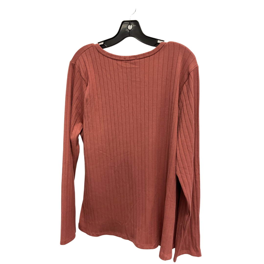 Top Long Sleeve By White Birch In Pink, Size: 2x