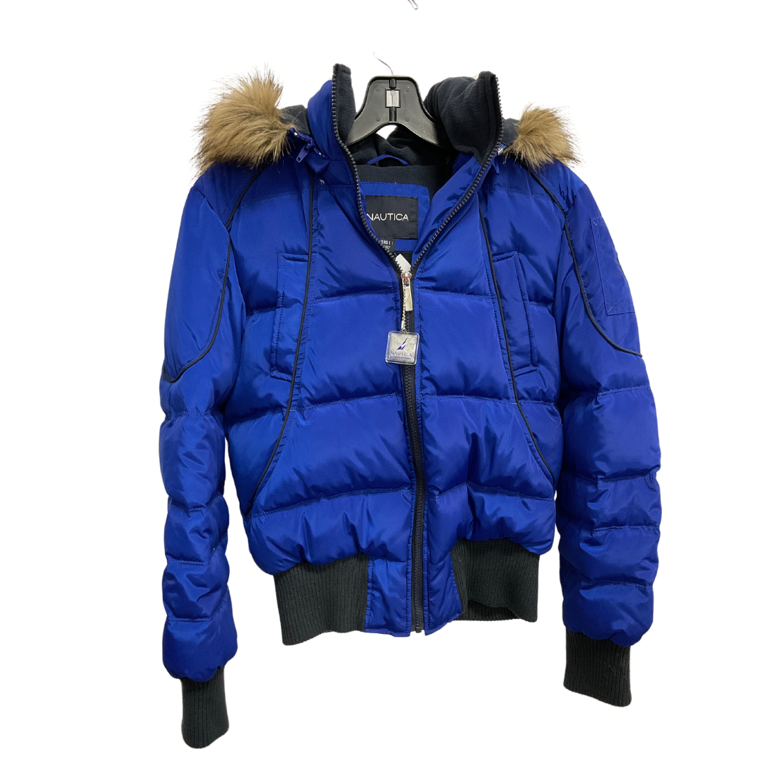 Coat Parka By Nautica In Blue, Size: M