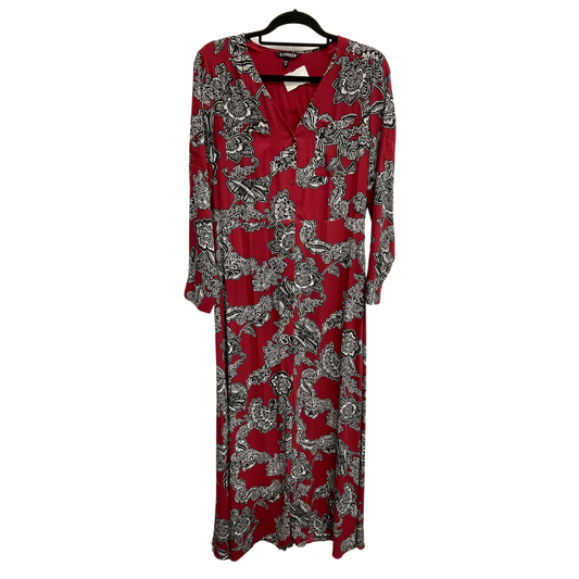 Dress Casual Maxi By Express In Red, Size: M