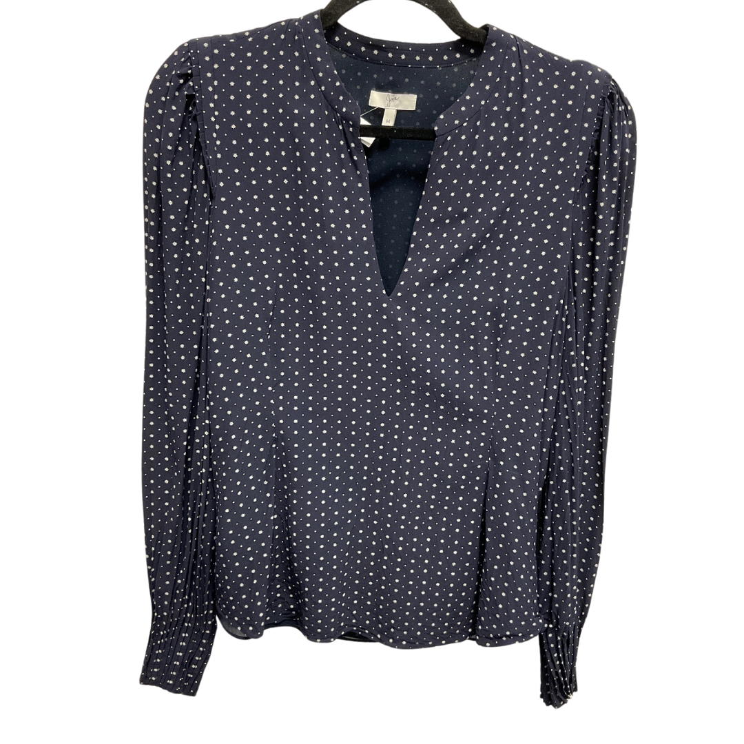 Top Long Sleeve By Joie In Navy, Size: M