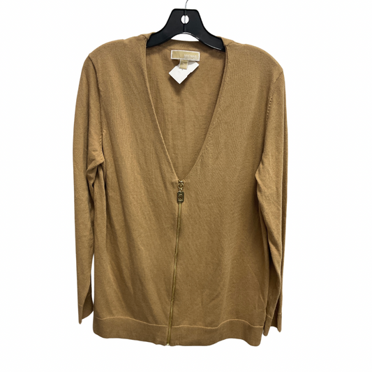 Sweater Cardigan By Michael By Michael Kors In Tan, Size: Xl