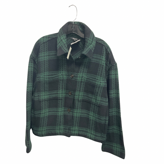 Jacket Shirt By Made For Life In Black & Green, Size: L