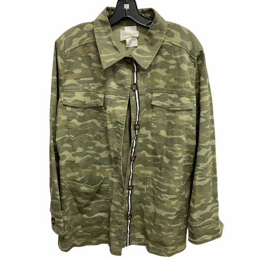 Jacket Shirt By Caslon In Camouflage Print, Size: L