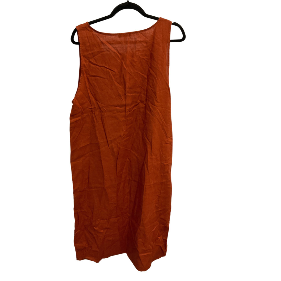 Dress Casual Midi By Madewell In Orange, Size: Xxl