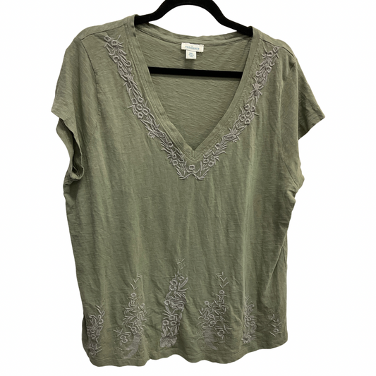 Top Short Sleeve Basic By Sundance In Green, Size: Xxl