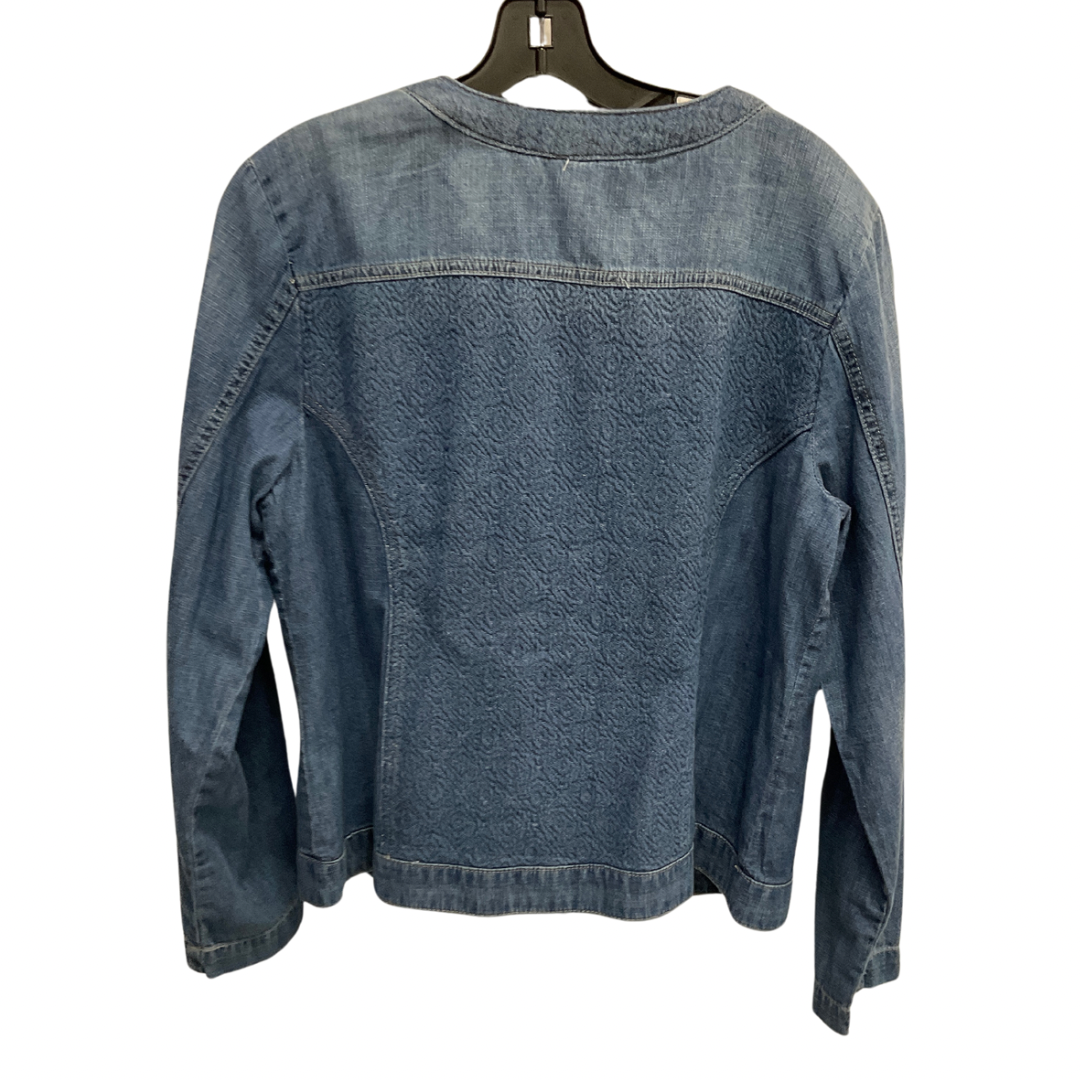 Jacket Denim By Christopher And Banks In Blue, Size: L