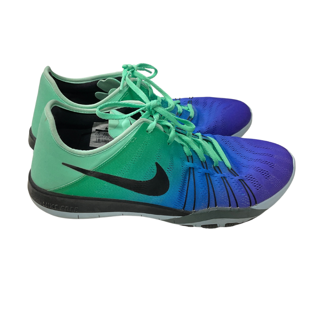 Shoes Athletic By Nike In Blue & Green, Size: 9