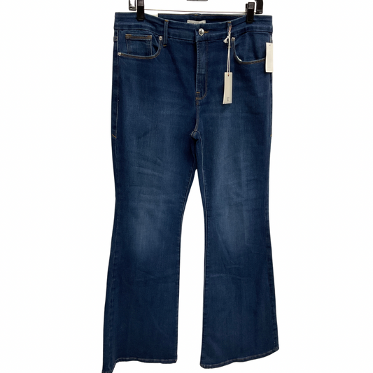 Jeans Flared By Good American In Blue, Size: 14