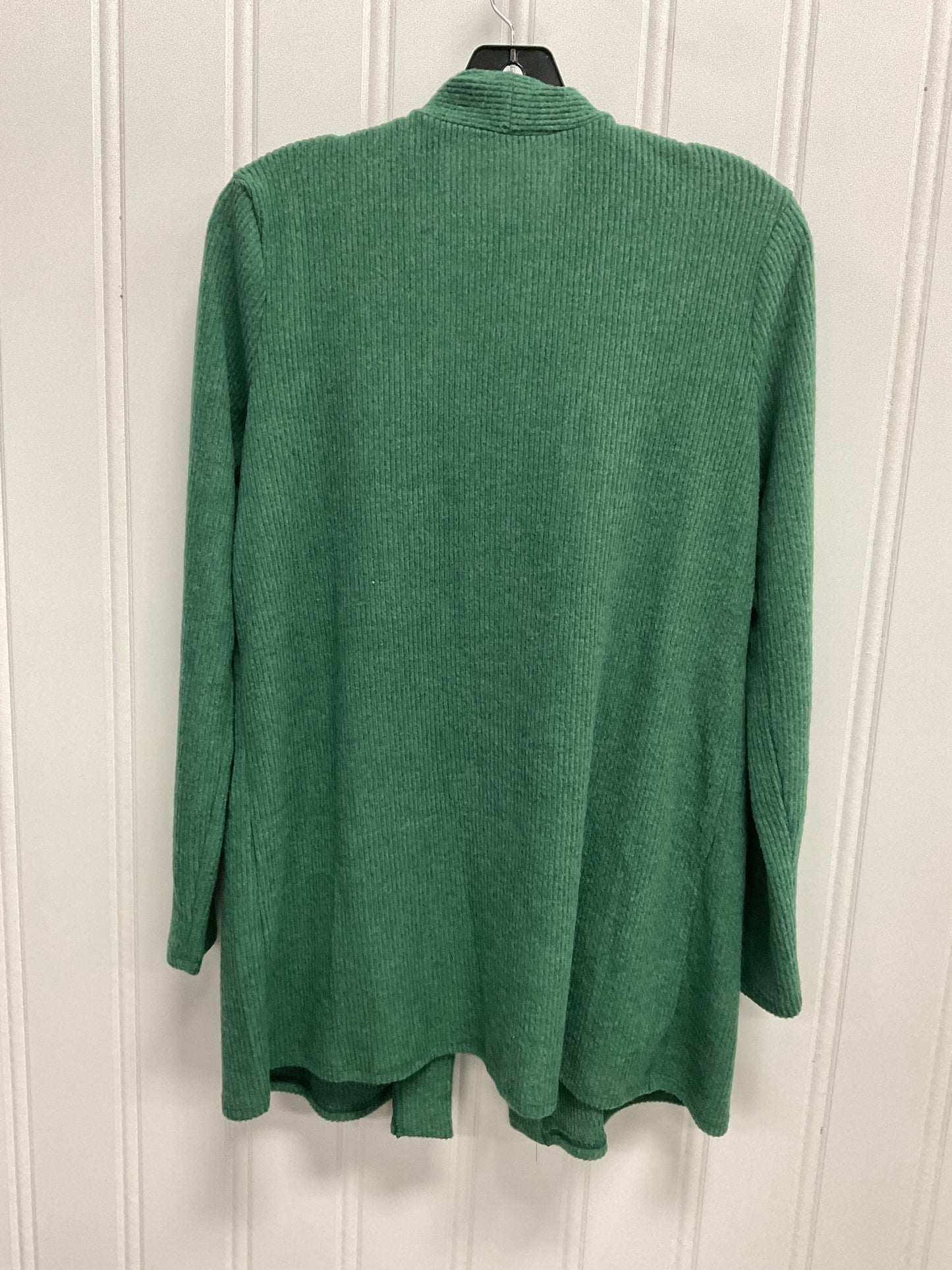 Sweater Cardigan By Zenana Outfitters In Green, Size: M