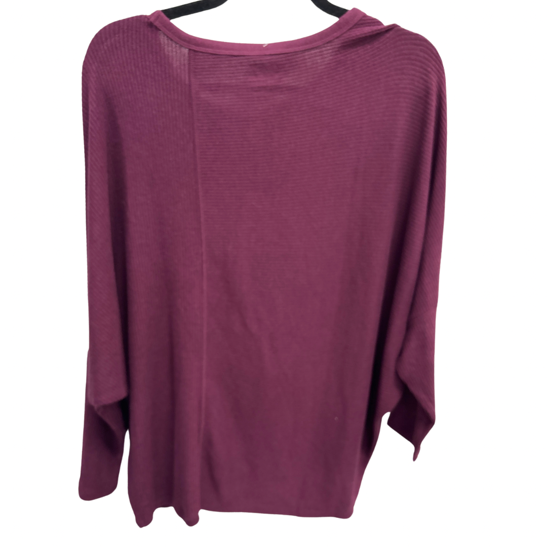 Top Long Sleeve Basic By Maurices In Purple, Size: M