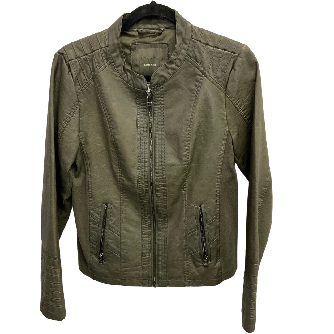 Jacket Moto By Maurices In Green, Size: M