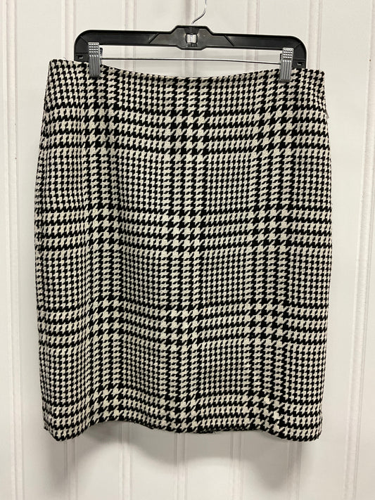 Skirt Midi By Liz Claiborne In Black & White, Size: 14