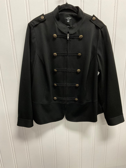 Jacket Moto By Apt 9 In Black, Size: 1x