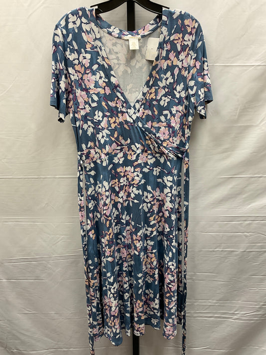 Floral Print Dress Casual Midi Matty M, Size M