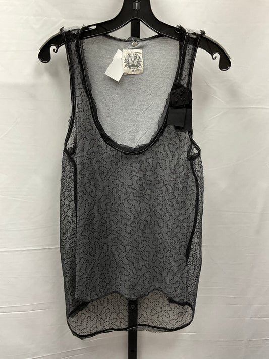 Black Top Sleeveless Designer Miss Me, Size M