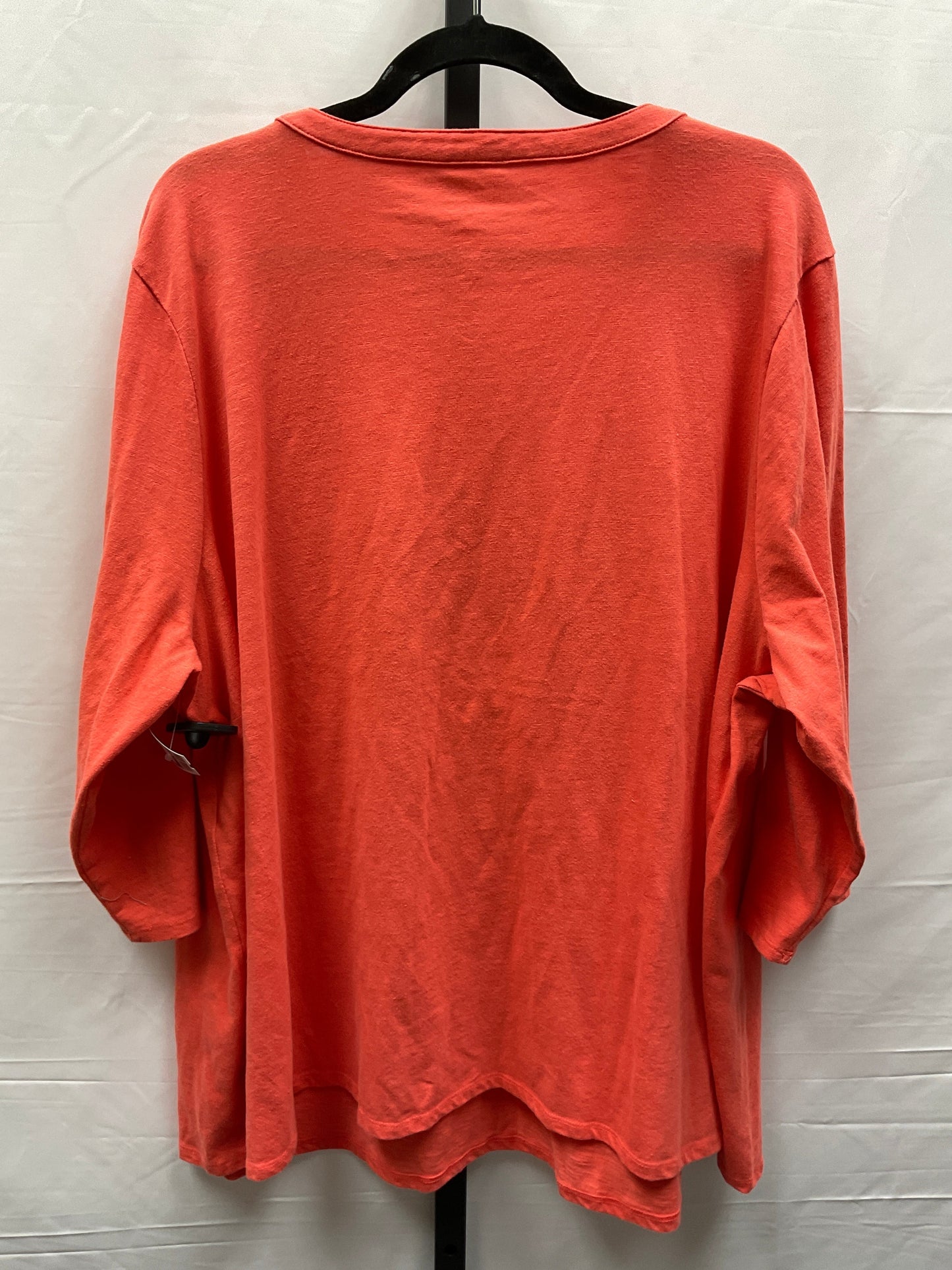 Coral Top Long Sleeve Croft And Barrow, Size 3x